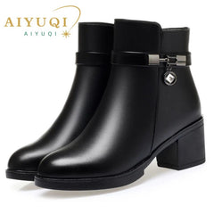 Women's Snow Boots Large Size Warm Wool Women's Winter Boots Non-slip