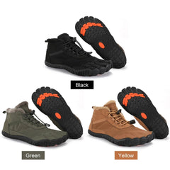 Winter Men Boots Snow BareFoot Casual Shoe Women Warm Plush Cotton Shoes