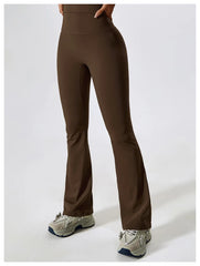Women Wide-leg Pants Yoga Leggings Tights High Waist Leisure Flared Pants Dance