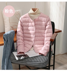 Autumn Winter Warm Women White Duck Down Slim Jackets Female