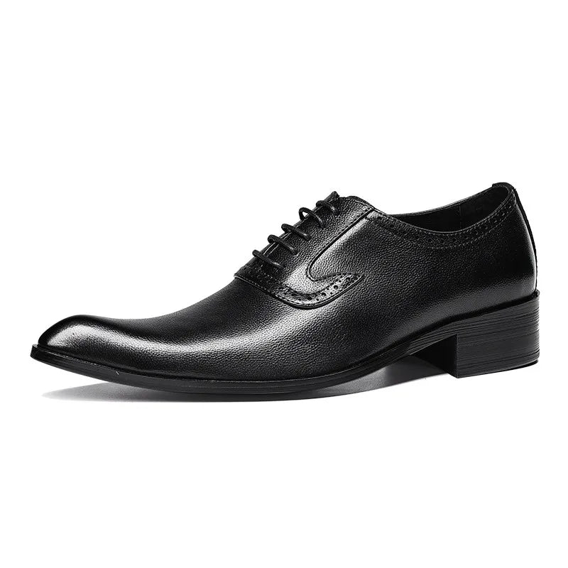 Genuine Leather Men Dress Shoes Fashion Brogue Fashion