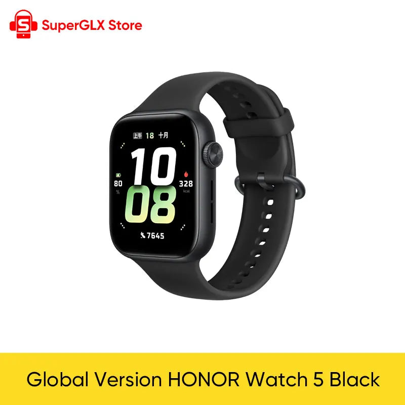 HONOR Watch 5 Smartwatch Global Version 1.85" AMOLED Display 480mAh Battery 15 days Battery life 5ATM Bluetooth 5.2 Watch IP68