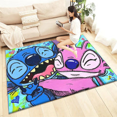 Stitch HD Printed Carpet Living Room Home Decor Sofa Table Rug Anti Slip Chair Cushion