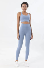 Sportswear Yoga Clothes Set Leggings and Tops Fitness Sports Suits Gym Clothing