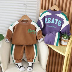 Boys Clothes Sets Spring Autumn 2025 Children Cotton T-shirts Coats Pants 2pcs Sports Suit For Baby Tracksuits Kids Outfits 4 5Y
