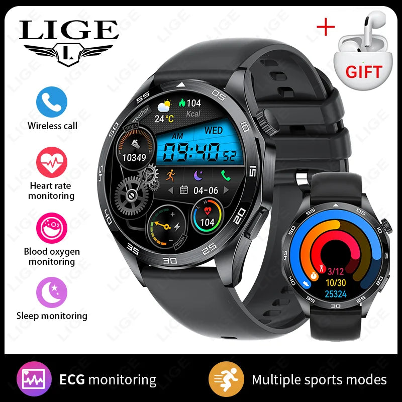 Men New Smartwatch Bluetooth Call Waterproof Sports Fitness Smart Watches Heart Rate Monitoring Health Bracelets For Android IOS