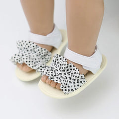 0-18M Baby Girls Breathable Anti-Slip Bow Shoes Summer Sandals Toddler Soft Soled