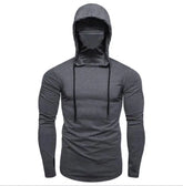 Men Solid Color Hoodies Autumn Leisure Fitness Sweatshirt Men's Thin Sweater Hooded