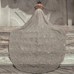 White Bridesmaid Dresses: Bride Dress Sparkly Sequins Wedding Gown Dubai Luxury