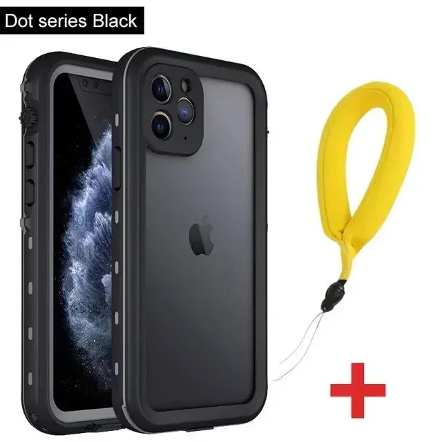 Full Sealed Clear For iPhone 12 13 14 15 16 17 Pro Max Waterproof Cases IP68 Diving 360 Protect Magsafe Shockproof Protect Cover