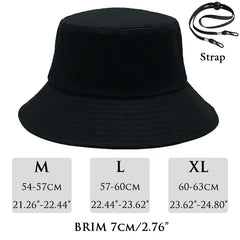 Big Head Man Large Size Bucket Hats Boy 60-63cm Plus Size Summer Fisherman Cap