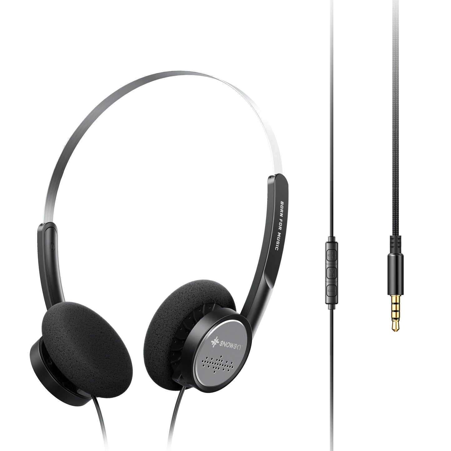 Snowsky/FiiO Wind 3.5mm ON-Ear Headphones for Recording Gaming with Microphone, 40mm Diaphragms driver,HiFi Sound