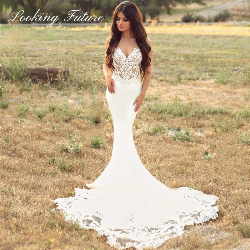 White Bridesmaid Dresses: Wedding Dresses Sleeveless Bridal Gown Simple Plain Long