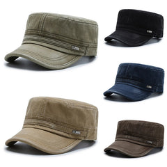 Men Women Army Hat Washed Cotton Military Hats Cadet Style Combat Caps