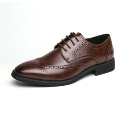 Mens Genuine Leather High Quality Oxford Derby Handmade Men Brogue Shoes