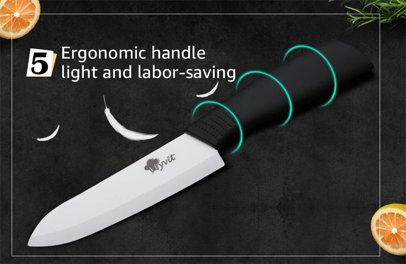 Ceramic knife 3 4 5 6 inch fruit slice practical chef knife white zirconia blade
