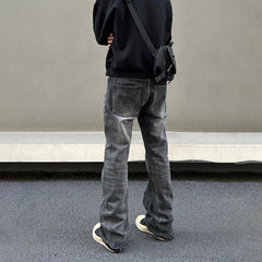 Ripped Jeans Men Black Streetwear Y2k Denim Pants Autumn Winter Casual