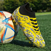Soccer Cleats Long Spikes Ankle Football Boots FG Non-Slip Ultralight Men