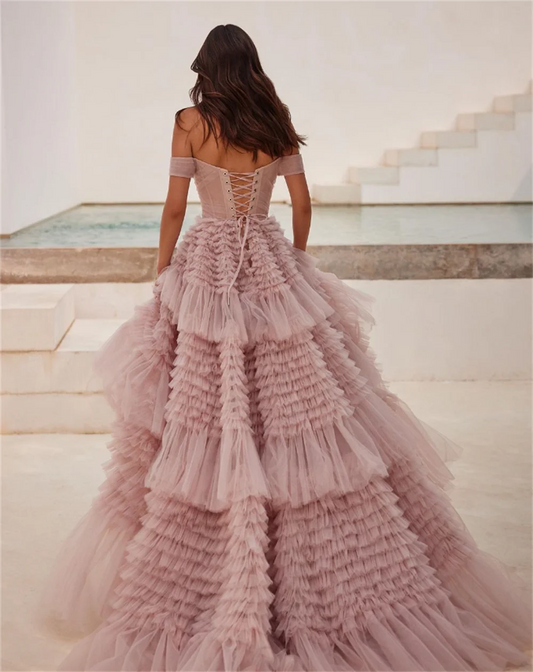 Homecoming Dresses: Prom Dress Elegant Multilayer A-line Evening Dress