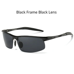 Sunglasses Men Aluminum Magnesium Frame Sport Sun Glasses Driver Retro Goggles