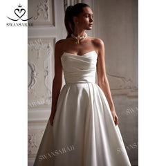 White Bridesmaid Dresses: Off the Shoulder A-Line Wedding Dress Long Sleeve