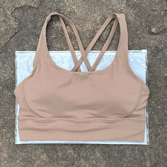 Women Fitness Bra Tights Yoga Vest High Strength Shockproof Gym Sports Top