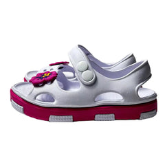 Toddler Girls Cute Cartoon Flower Open Toe Slip On Hollow Out EVA Outdoor Slipper