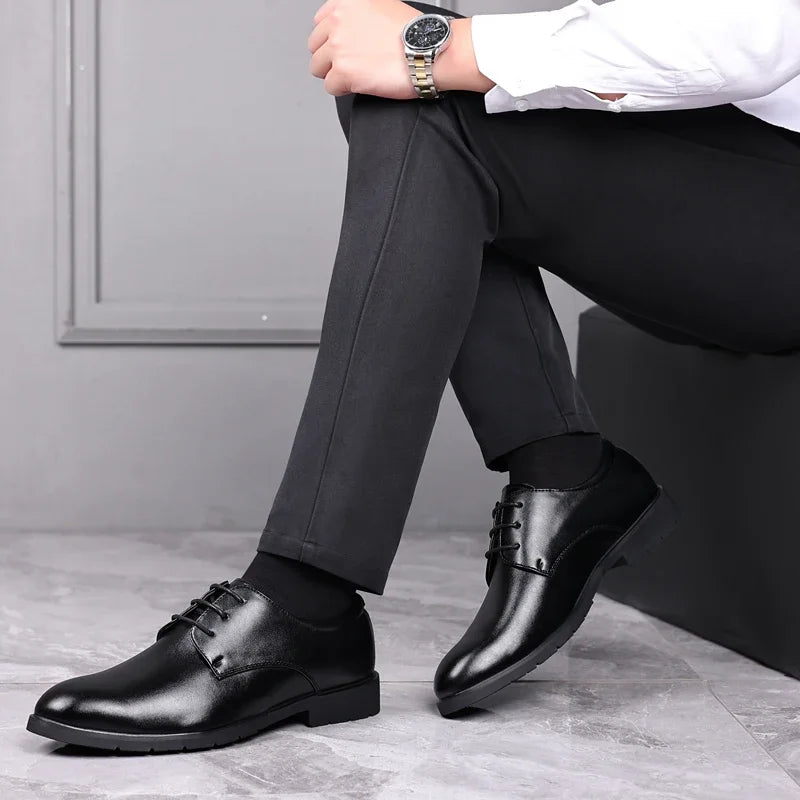 Formal Leather Men Dress Shoes Breathable Mens Casual Shoes