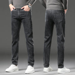Men's Stretch Jeans Business men Straight Leg Classic Jeans Casual Denim