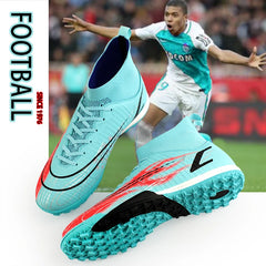 Soccer Shoes Men High Ankle Adult Professional Non-Slip Spike Indoor Football Boots