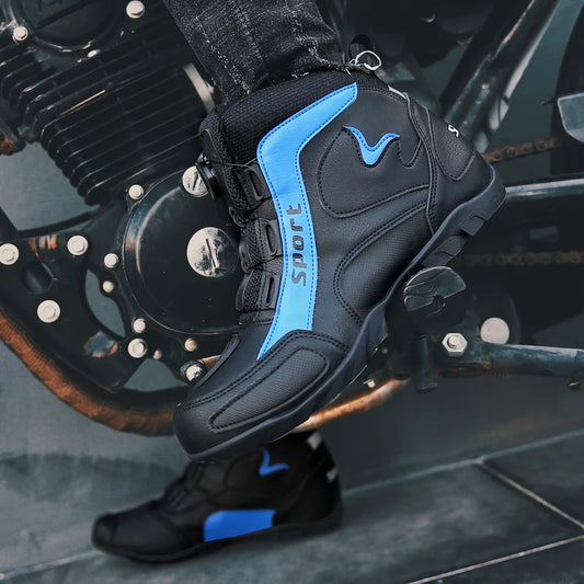 Motorcycle shoes men high top professional Riding boots Fashion outdoor plus size casual soft sole sports boots Motorcycle boots