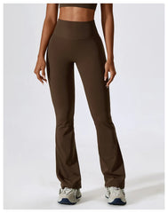 Women Wide-leg Pants Yoga Leggings Tights High Waist Leisure Flared Pants Dance
