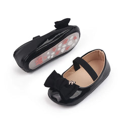 Baby Girl Shoes Cute Bowknot Toe-covered Soft PU Mary Jane Shoes Anti-slip