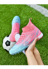 Men Sneakers Soccer Shoes Cleats Breathable Adult Kids TF/FG Football Boots