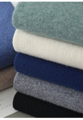 Merino Wool Hot Cardigans Men Lapel Pullover Long Sleeve POLO Neck Sweaters