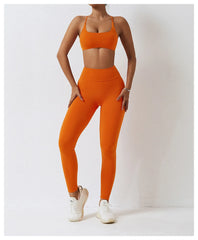 Seamless Yoga Set Workout Sportswear Gym Clothing 2Pcs Sport Sets Women