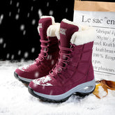 thickened non-slip warm snow boots large size cold-resistant high-top cotton