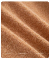 Fashion Men's 100% Wool Pullover Half-high Collar Sweater Autumn Winter Warm Top