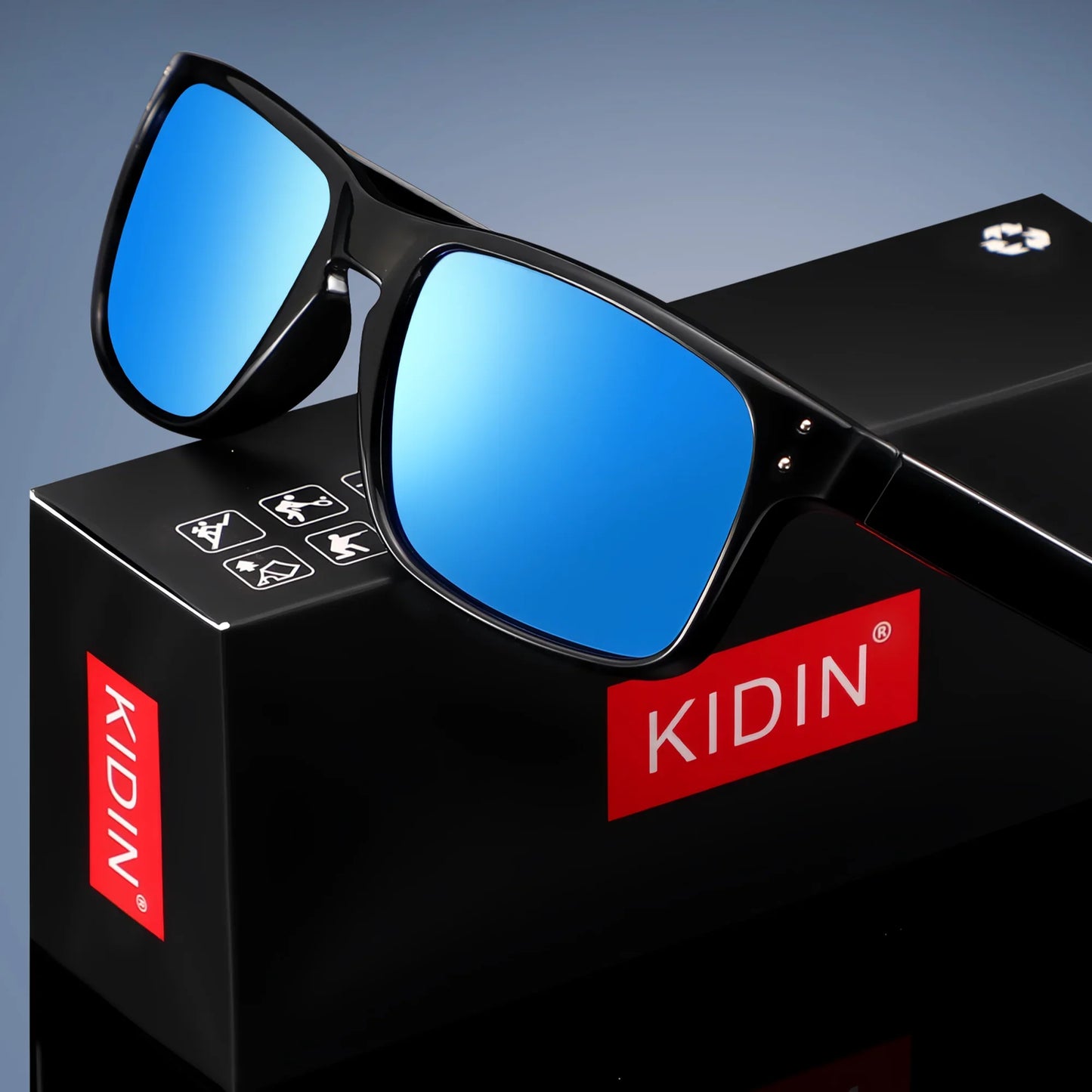 2026 NEW High quality luxury KIDIN brand Polarized sunglasses square Outdoor Sports Party Beach Women men sun glasses UV400