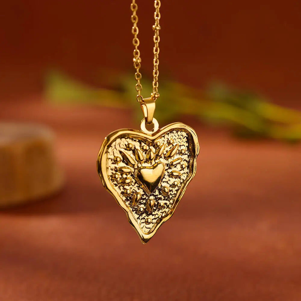 316L Stainless Steel Multilayer Heart Necklace For Women Girls Goth Gold Color Clavicle Chain Charm Choker Jewelry Birthday Gift