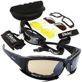 Military Goggles Army Sunglasses 4 Lens