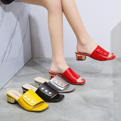 Shoes for Women Fashion Heel Slippers Luxury Designer Sandals Ladies Shoes