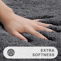 Bathroom Rug Mat Shaggy Soft Absorbent Bath Rug Non Slip Thick Plush Machine