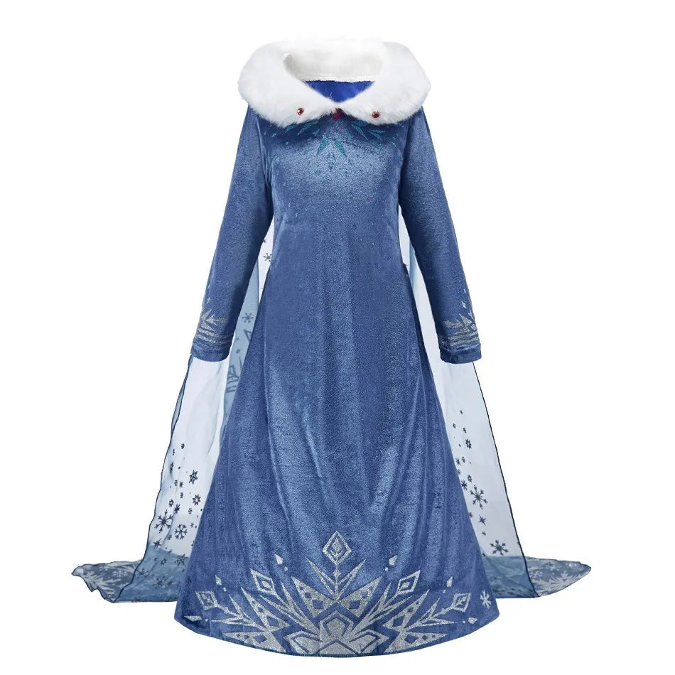 Cinderella Anna Elsa Costume Children Princess Dress for Girls Kids Cosplay Snow