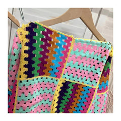 Colorful Sweater Coat Women's Autumn Fashion Unique Top Style Slim and Versatile