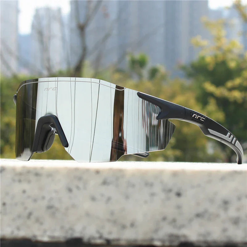 NRC Cycling Sunglasses 1lens UV400 TR90 Sports Bicycle Glasses MTB Mountain Bike Fishing Hiking Riding Eyewear for Men Women