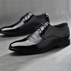 Retro Classic Dress Shoes for Black Leather Oxfords Casual Business Shoes for Male