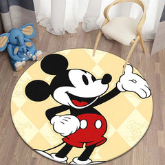 Minnie Mickey Mouse,beauty Cartoon HD Printed Round Carpet, Bedroom, Balcony