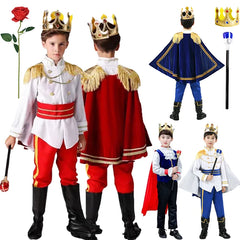2026 Halloween Carnival Kids Cosplay King Costume Fairy Prince Children Stage Performance Masquerade Festival Boys Clothing Set