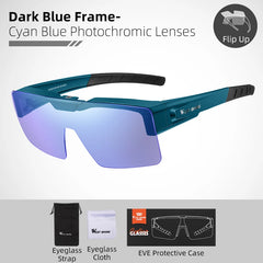 Sunglasses Flip Up Lens Polarized Glasses Fit Over Sunshade MTB Road